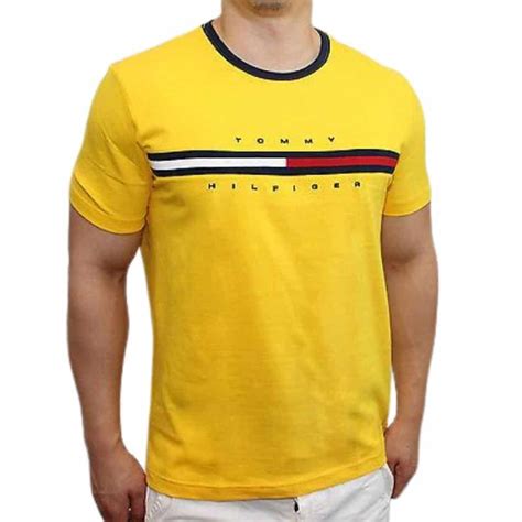 camiseta tommy hilfiger hombre amarilla